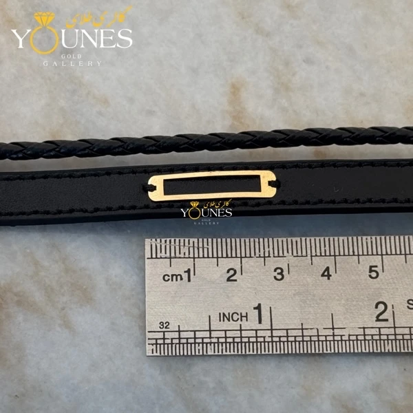 دستبند طلا چرم مردانه L142